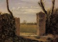 Boid Guillaumi near Rouen A Gate Flanked by Two Posts plein air Romanticism Jean Baptiste Camille Corot